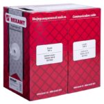 Кабель витая пара U/UTP кат.5E 1х2х24AWG solid CU PVC сер. (м) Rexant 01-0002 — изображение 2