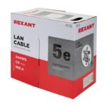 Кабель витая пара F/UTP кат.5e 4х2х24AWG solid PVC INDOOR сер. (м) Rexant 01-0143 — изображение 6