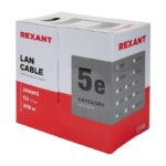 Кабель витая пара F/UTP кат.5e 4х2х24AWG solid PVC INDOOR сер. (м) Rexant 01-0143 — изображение 3