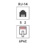 Розетка телефонная 1-м ОП RJ14 (6P4C) кат.3 бел. Rexant 03-0001 — изображение 3
