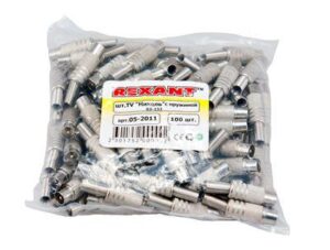 Разъем штекер TV никель с пружиной Rexant 05-2011 — изображение 3