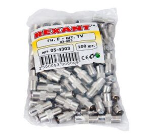 Переходник гнездо F-штекер TV Rexant 05-4303 — изображение 2