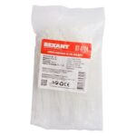 Хомут кабельный 3.6х100 под винт нейл. бел. (уп.100шт) Rexant 07-0104 — изображение 2