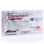 Маркер перманентный "Multi Marker Super Slim" 1мм пулевидный черн. Crown 08-8001 — изображение 4