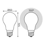 Лампа светодиодная филаментная Black Filament 10Вт A60 грушевидная матовая 4100К нейтр. бел. E27 860лм GAUSS 102202210 — изображение 4