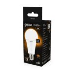 Лампа светодиодная Black 16Вт A60 грушевидная 3000К тепл. бел. E27 1440лм GAUSS 102502116 — изображение 6