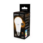 Лампа светодиодная Black 16Вт A60 грушевидная 3000К тепл. бел. E27 1440лм GAUSS 102502116 — изображение 2