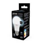 Лампа светодиодная Black 12Вт A60 грушевидная 4100К нейтр. бел. E27 1200лм GAUSS 102502212 — изображение 2