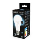 Лампа светодиодная Black 22Вт A70 грушевидная 4100К нейтр. бел. E27 2000лм GAUSS 102502222 — изображение 5