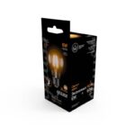 Лампа светодиодная филаментная Black Filament 6Вт A60 грушевидная 2700К тепл. бел. E27 600лм GAUSS 102802106 — изображение 4