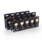 Лампа светодиодная филаментная Black Filament 8Вт A60 грушевидная 2700К тепл. бел. E27 740лм GAUSS 102802108 — изображение 2