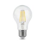 Лампа светодиодная филаментная Black Filament 8Вт A60 грушевидная 2700К тепл. бел. E27 740лм GAUSS 102802108 — изображение 7