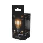 Лампа светодиодная филаментная Black Filament 8Вт A60 грушевидная 2700К тепл. бел. E27 740лм GAUSS 102802108 — изображение 6