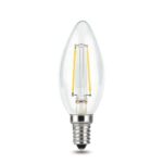 Лампа светодиодная филаментная Black Filament 5Вт свеча 4100К нейтр. бел. E14 450лм GAUSS 103801205 — изображение 6