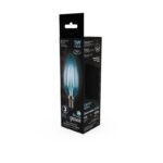 Лампа светодиодная филаментная Black Filament 5Вт свеча 4100К нейтр. бел. E14 450лм GAUSS 103801205 — изображение 7