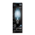 Лампа светодиодная филаментная Black Filament 5Вт свеча 4100К нейтр. бел. E14 450лм GAUSS 103801205 — изображение 3