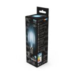 Лампа светодиодная филаментная Black Filament 9Вт свеча 4100К нейтр. бел. E14 710лм GAUSS 103801209 — изображение 7