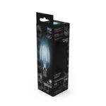 Лампа светодиодная филаментная Black Filament 9Вт свеча 4100К нейтр. бел. E14 710лм GAUSS 103801209 — изображение 4