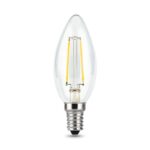 Лампа светодиодная филаментная Black Filament 9Вт свеча 4100К нейтр. бел. E14 710лм GAUSS 103801209 — изображение 5