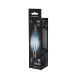 Лампа светодиодная филаментная Black Filament 5Вт свеча на ветру 4100К нейтр. бел. E14 450лм GAUSS 104801205 — изображение 6