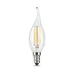 Лампа светодиодная филаментная Black Filament 5Вт свеча на ветру 4100К нейтр. бел. E14 450лм GAUSS 104801205 — изображение 2