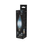 Лампа светодиодная филаментная Black Filament 9Вт свеча на ветру 4100К нейтр. бел. E14 710лм GAUSS 104801209 — изображение 4