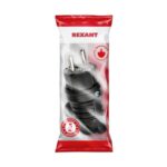 Вилка угловая влагозащ. с кольцом с/з 16А IP44 каучук Rexant 111-002 — изображение 3
