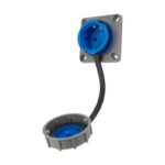 Розетка настенная фланцевая влагозащищенная с крышкой 16А 2Р+РЕ IP68 Rexant 111-124 — изображение 5