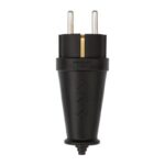 Вилка прямая влагозащ. 16А IP44 с заземл. COMPACT каучук черн. Rexant 111-200 — изображение 2