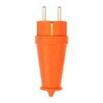 Вилка прямая влагозащ. 16А IP44 с заземл. COMPACT каучук оранж. Rexant 111-202 — изображение 2