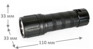 Фонарь 7102-ТН 1LED 1 режим 3хR03 черн. (блист.-пакет) Ultraflash 11788 — изображение 2