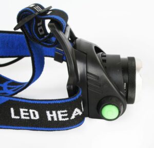 Фонарь аккумуляторный налобный E150 CREE 3Вт фокус 3 режима 220В пластик. черн. (бокс) Ultraflash 12188 — изображение 6