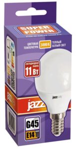 Лампа светодиодная PLED-SP 11Вт G45 3000К E14 230В/50Гц JazzWay 5019249 — изображение 2