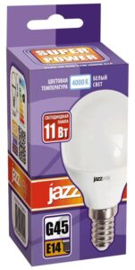 Лампа светодиодная PLED-SP 11Вт G45 4000К нейтр. бел. E14 230В/50Гц JazzWay 5019270 — изображение 2
