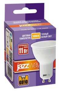 Лампа светодиодная PLED-SP 11Вт PAR16 3000К тепл. бел. GU10 230В 50Гц JazzWay 5019454 — изображение 3