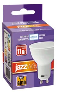 Лампа светодиодная PLED-SP 11Вт PAR16 4000К нейтр. бел. GU10 230В 50Гц JazzWay 5019485 — изображение 3