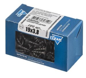 Саморез гипсокартон-дерево 3.8х19 (коробка) (уп.200шт) Tech-Krep/Zitar 102119 — изображение 3