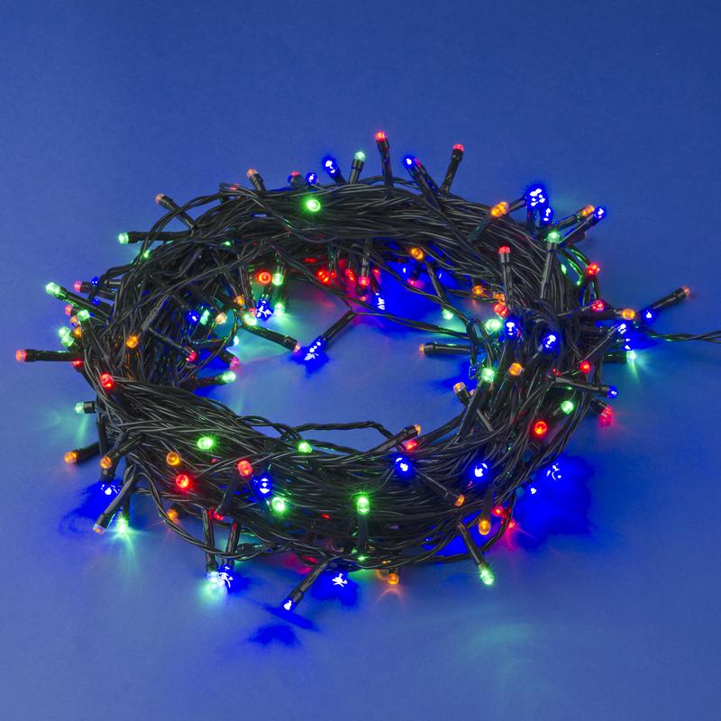 1381545.jpg Гирлянда LED ULD-S2000-200/DGA MULTI IP20 20м 200 диодов разноцвет. свет провод зел. Uniel UL-00007307 — изображение 1