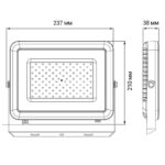 Прожектор светодиодный PFL-S2 50Вт 6500К IP65 220–240В ДО с клапаном закален. матов. стекло сер. Pro JazzWay 2853301D — изображение 4