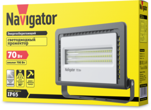 Прожектор светодиодный 14 147 NFL-01-70-4K-LED 70Вт 4000К IP65 5950лм черн. Navigator 14147 — изображение 2