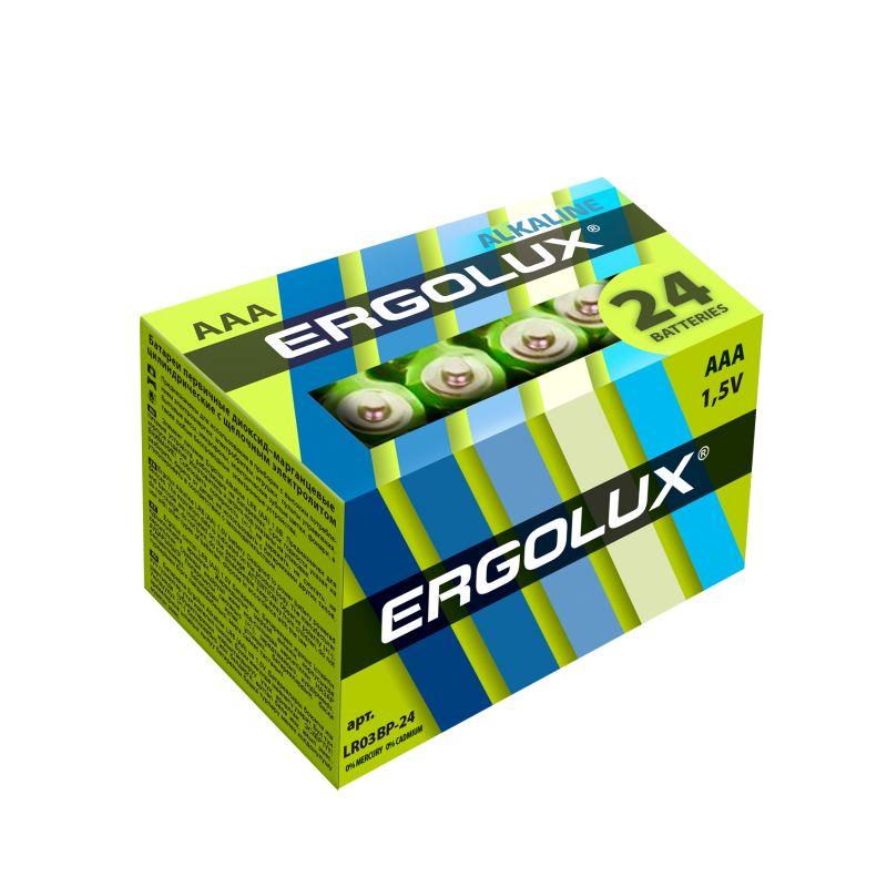 14213_1.jpeg Элемент питания алкалиновый AAA/LR03 1.5В Alkaline BP-24 (уп.24шт) Ergolux 14213 — изображение 1