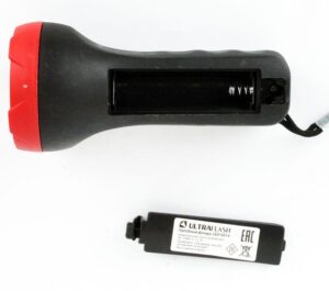 Фонарь LED16014 1 + 4SMD LED 2 реж. 1XR6 пласт блист-пакет Ultraflash 14253 — изображение 4