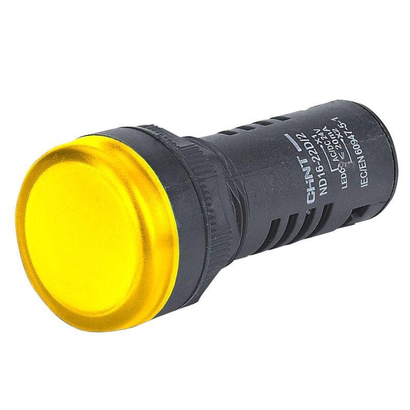 146693_1.jpeg Индикатор помехозащищенный ND16-22D/4K2 желт. AC 230В (R) CHINT 146693 — изображение 1
