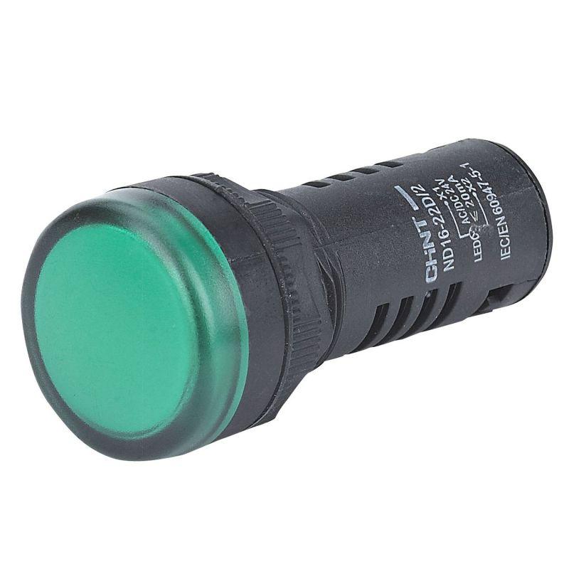 146694_1.jpeg Индикатор помехозащищенный ND16-22D/4K2 зел. AC 230В (R) CHINT 146694 — изображение 1