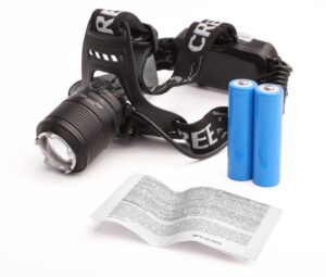 Фонарь налобный аккумуляторный LED5339 3.7В LED+син. LED 5Вт фокус 2 ак. 4 реж USB черн. Ultraflash 15041 — изображение 6