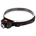 Фонарь аккумуляторный налобный AccuH1-L5WZ-og zoom LED 5Вт + 2хRED SMD IP54 5 режимов: 100проц. 180лм 3.5ч/50проц. 110лм 5.5ч/30проц. 65лм 15ч/красн. 28ч/мигающ. красн. 12ч аккум. 0.8А.ч управл. жестами черн./оранж. JazzWay 5036611 — изображение 6