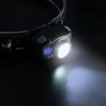 Фонарь аккумуляторный налобный AccuH1-L5WZ-bk zoom LED 5Вт + 2хRED SMD IP54 5 режимов: 100проц. 180лм 3.5ч/50проц. 110лм 5.5ч/30проц. 65лм 15ч/красн. 28ч/мигающ. красн. 12ч аккум. 0.8А.ч управл. жестами черн./сер. JazzWay 5036642 — изображение 4