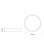 Светильник светодиодный декоративный PPB Scandic-R DIM 90Вт 3000-6500К IP20 настенно-потолочный бытовой диммир. WH/W JazzWay 5036994 — изображение 4
