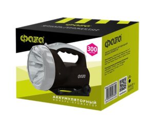 Фонарь-прожектор аккумуляторный AccuF6-L3W-bk SMD 3Вт IP20 2 режима: яркий/эконом аккум. 0.9А.ч индикатор зарядки; ремень с подставкой черн. ФАZА 5027640 — изображение 2
