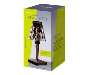 Светильник светодиодный настольный CTL1-USB 3Вт 120лм 5В 2SMD IP20 диммер: 2700-3000К/4000-4500К/6000-6500К ночник черн. кристалл акрил ФАZА 5040908 — изображение 3